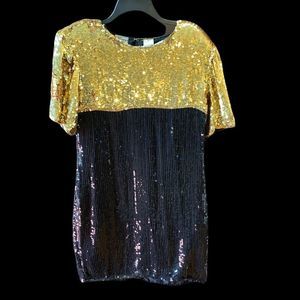 Stenay Silk & Sequins Dress Vintage 14